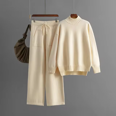 Nia® - Ensemble élégant avec blouse à manches longues et pantalons droits
