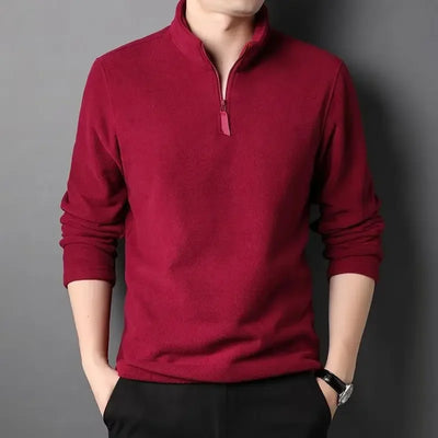 Markus-Leon® | Pull Fleece Homme à Demi-Zip Chaud Hiver Sweatshirt Respirant