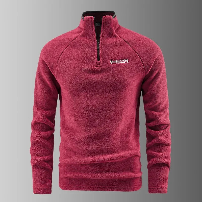 Valentin® | Pull Fleece pour Hommes à Demi-Zip Chaud Hiver Sweatshirt Respirant