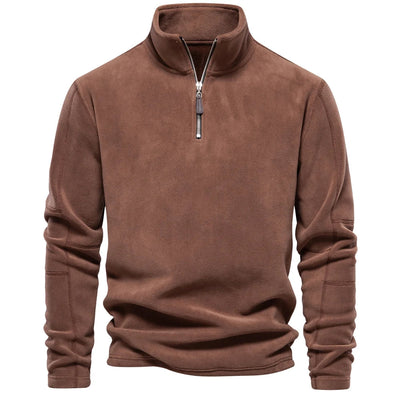 Konstantin® | Pull en polaire pour hommes à demi-fermeture éclair, chaud, hiver, sweat-shirt respirant