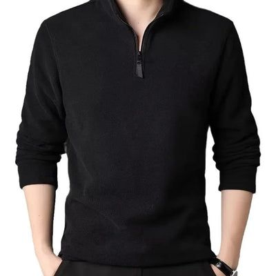 Markus-Leon® | Pull Fleece Homme à Demi-Zip Chaud Hiver Sweatshirt Respirant
