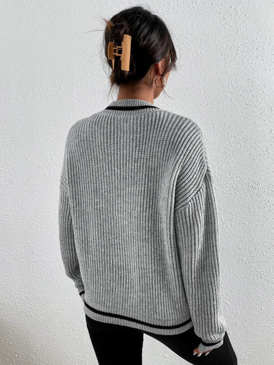 Marina | Pull en maille gaufrée rayé