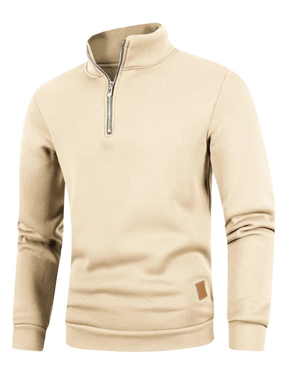 Aron® | Pull Fleece Homme à Demi-Zip Chaud Hiver Sweatshirt Respirant