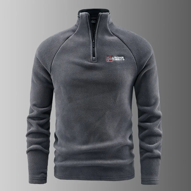 Valentin® | Pull Fleece pour Hommes à Demi-Zip Chaud Hiver Sweatshirt Respirant