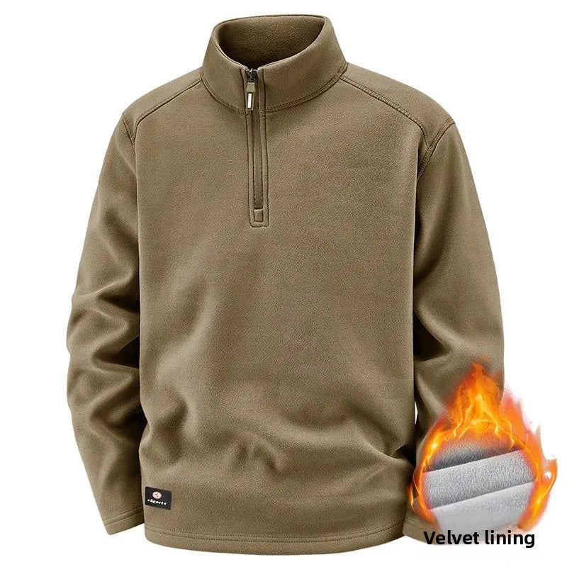 Kilian® | Pull Fleece Homme à Col Zippé Demi - Chaud, Hiver, Sweat-Shirt Respirant