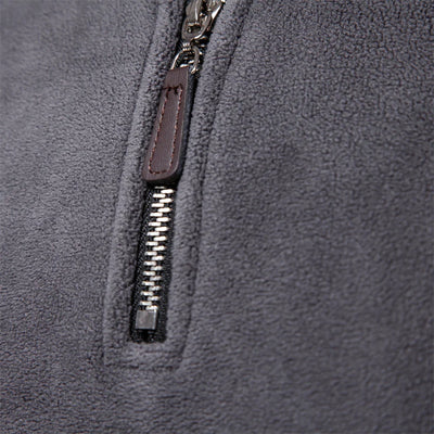 Konstantin® | Pull en polaire pour hommes à demi-fermeture éclair, chaud, hiver, sweat-shirt respirant