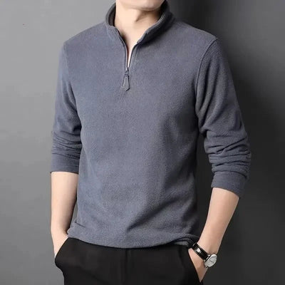 Markus-Leon® | Pull Fleece Homme à Demi-Zip Chaud Hiver Sweatshirt Respirant