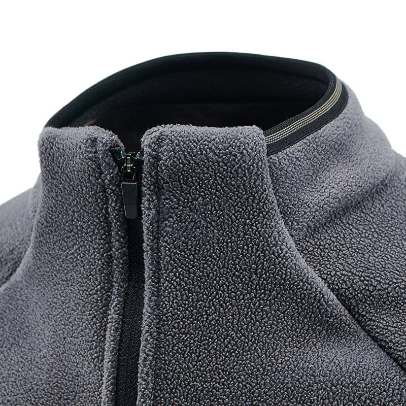 Valentin® | Pull Fleece pour Hommes à Demi-Zip Chaud Hiver Sweatshirt Respirant