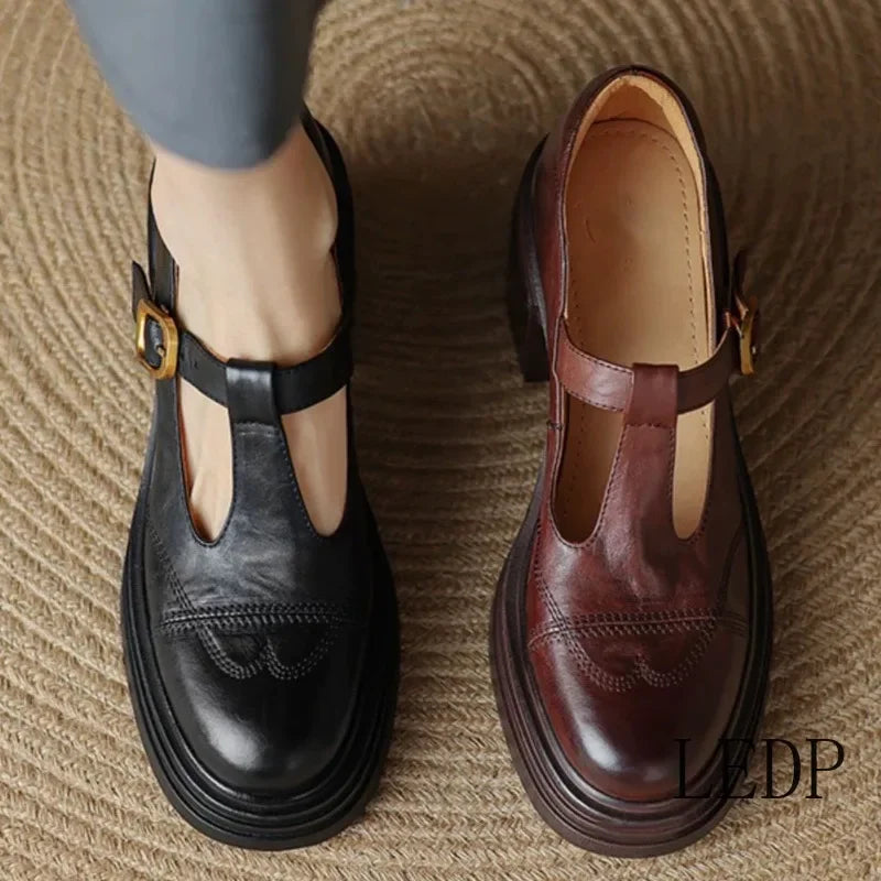 Greta® | Chaussures Mary Jane orthopédiques en cuir vegan