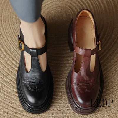 Greta® | Chaussures Mary Jane orthopédiques en cuir vegan