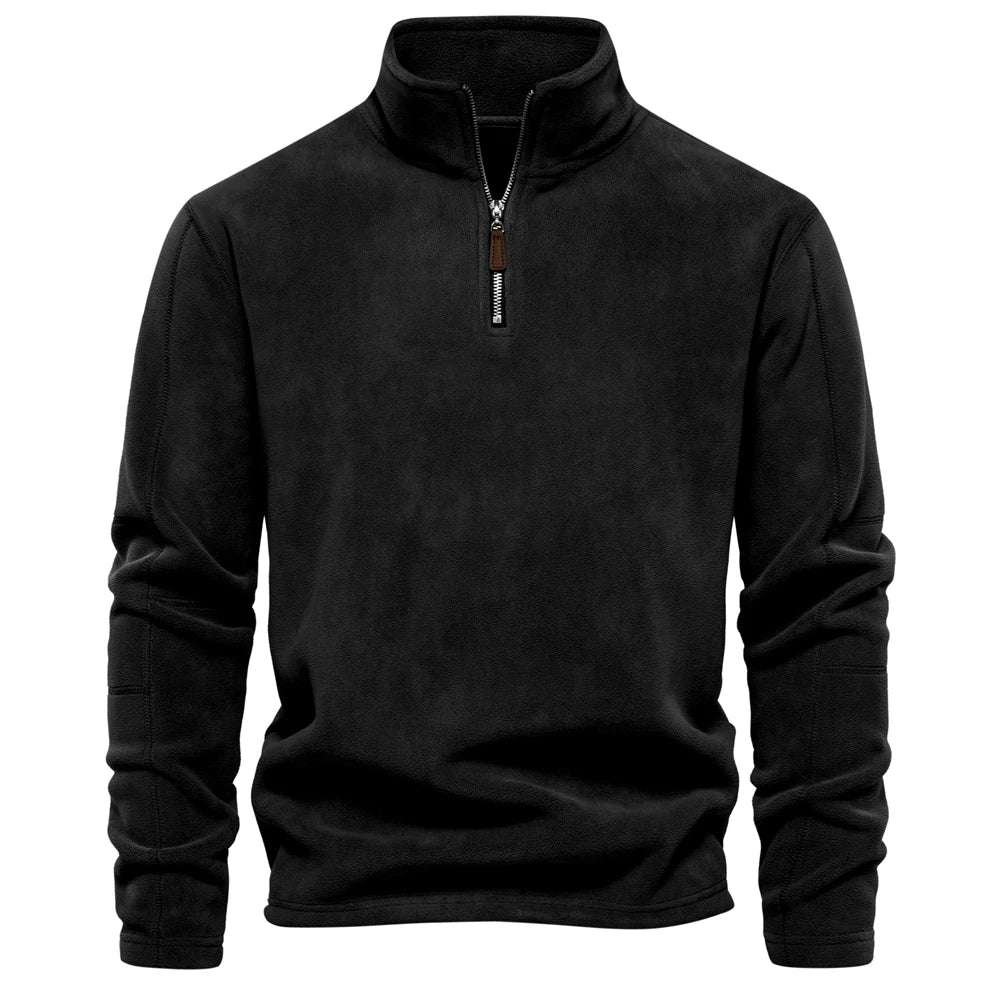 Konstantin® | Pull en polaire pour hommes à demi-fermeture éclair, chaud, hiver, sweat-shirt respirant