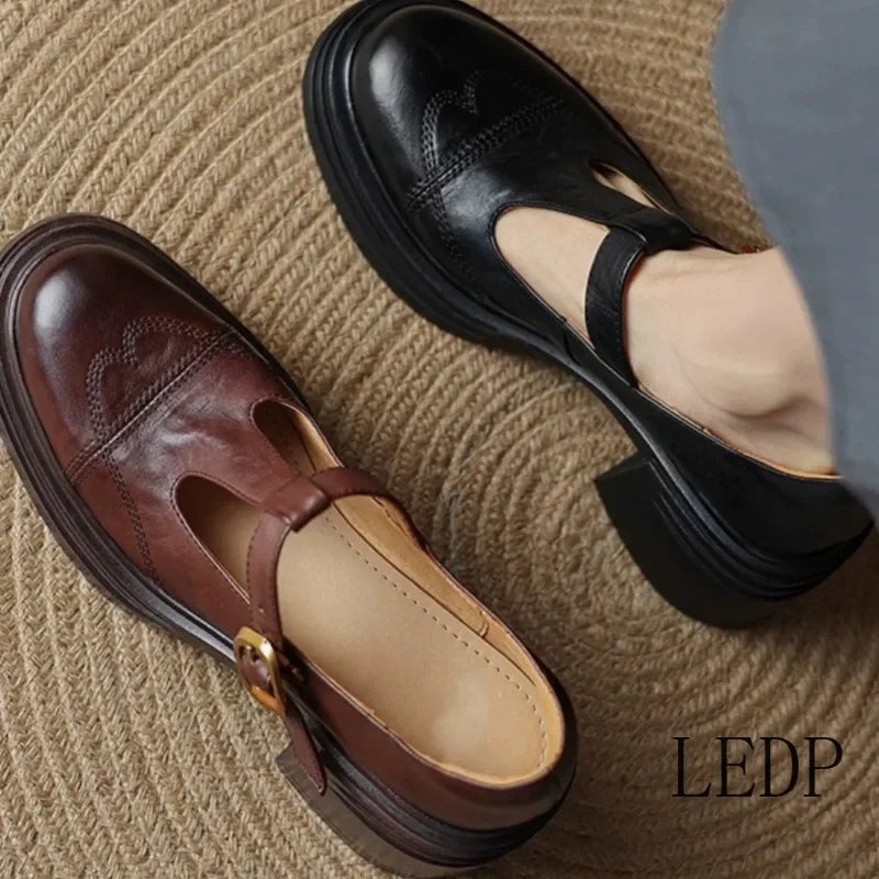 Greta® | Chaussures Mary Jane orthopédiques en cuir vegan