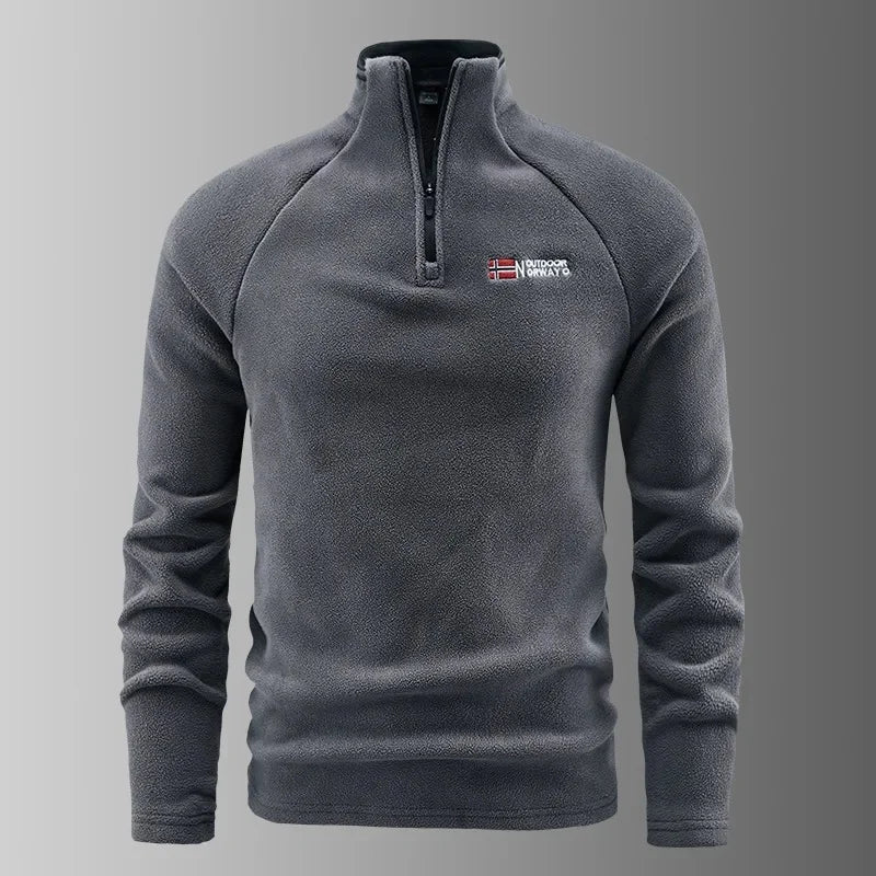 Valentin® | Pull Fleece pour Hommes à Demi-Zip Chaud Hiver Sweatshirt Respirant