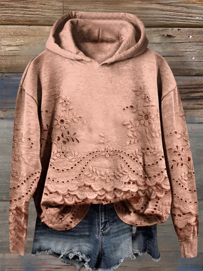 SASSY | Hoodie avec broderie florale