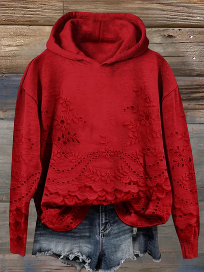SASSY | Hoodie avec broderie florale