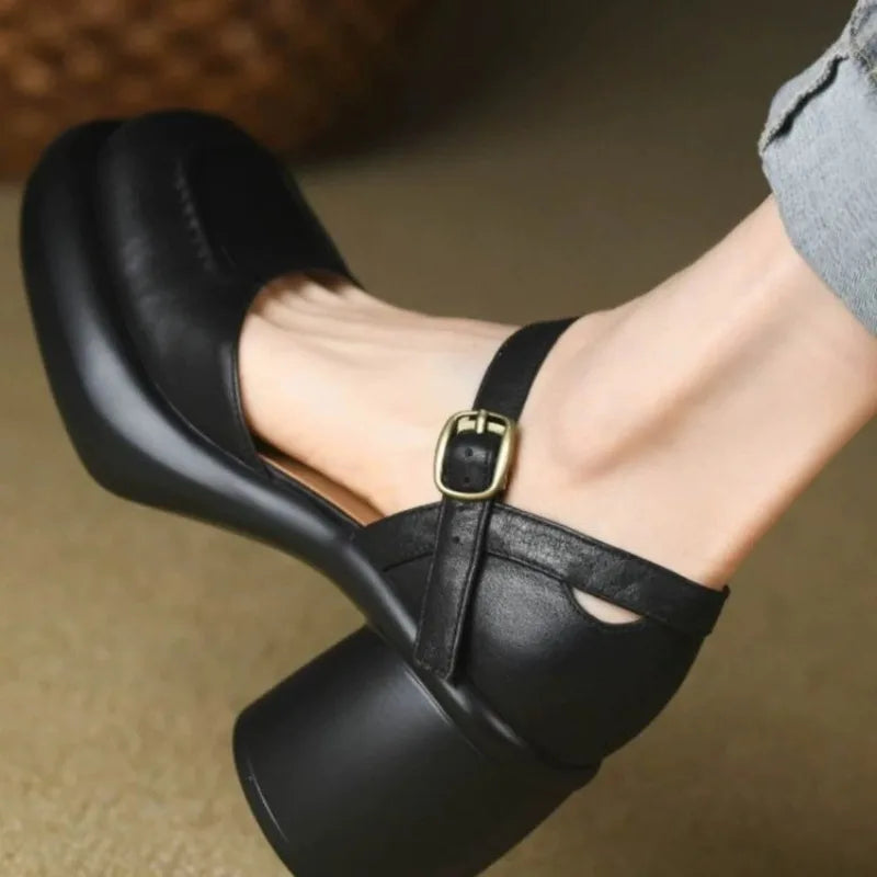 Agnes® | Chaussures Peeptoe Orthopédiques en Cuir Vegan
