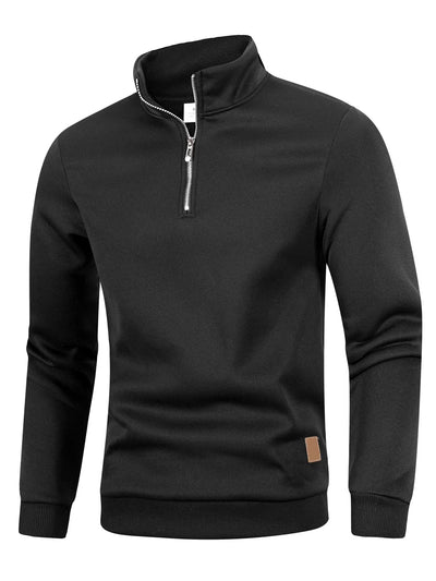 Aron® | Pull Fleece Homme à Demi-Zip Chaud Hiver Sweatshirt Respirant