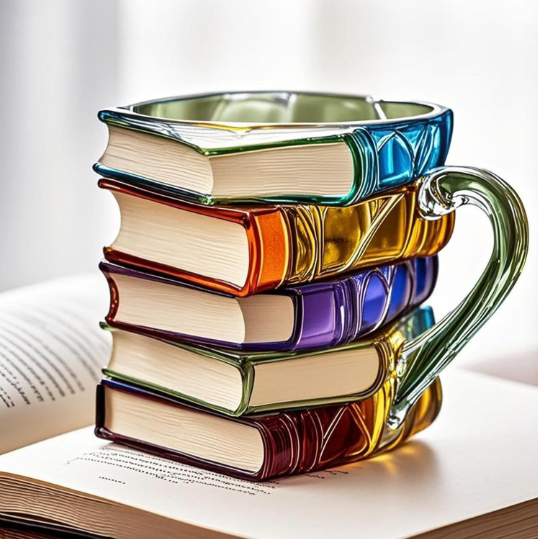 Tasse à livre 3D Aurora faite à la main