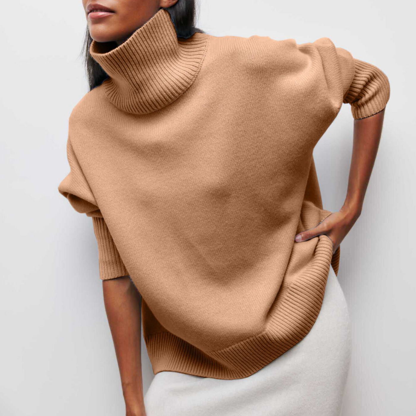 Zyora | Pull en maille élégant à col roulé