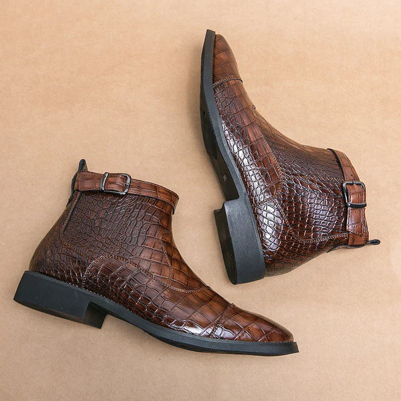 Dylan | Bottines avec boucle en simili cuir