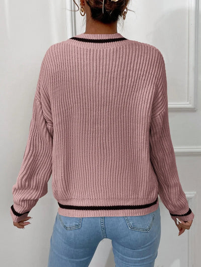 Marina | Pull en maille gaufrée rayé