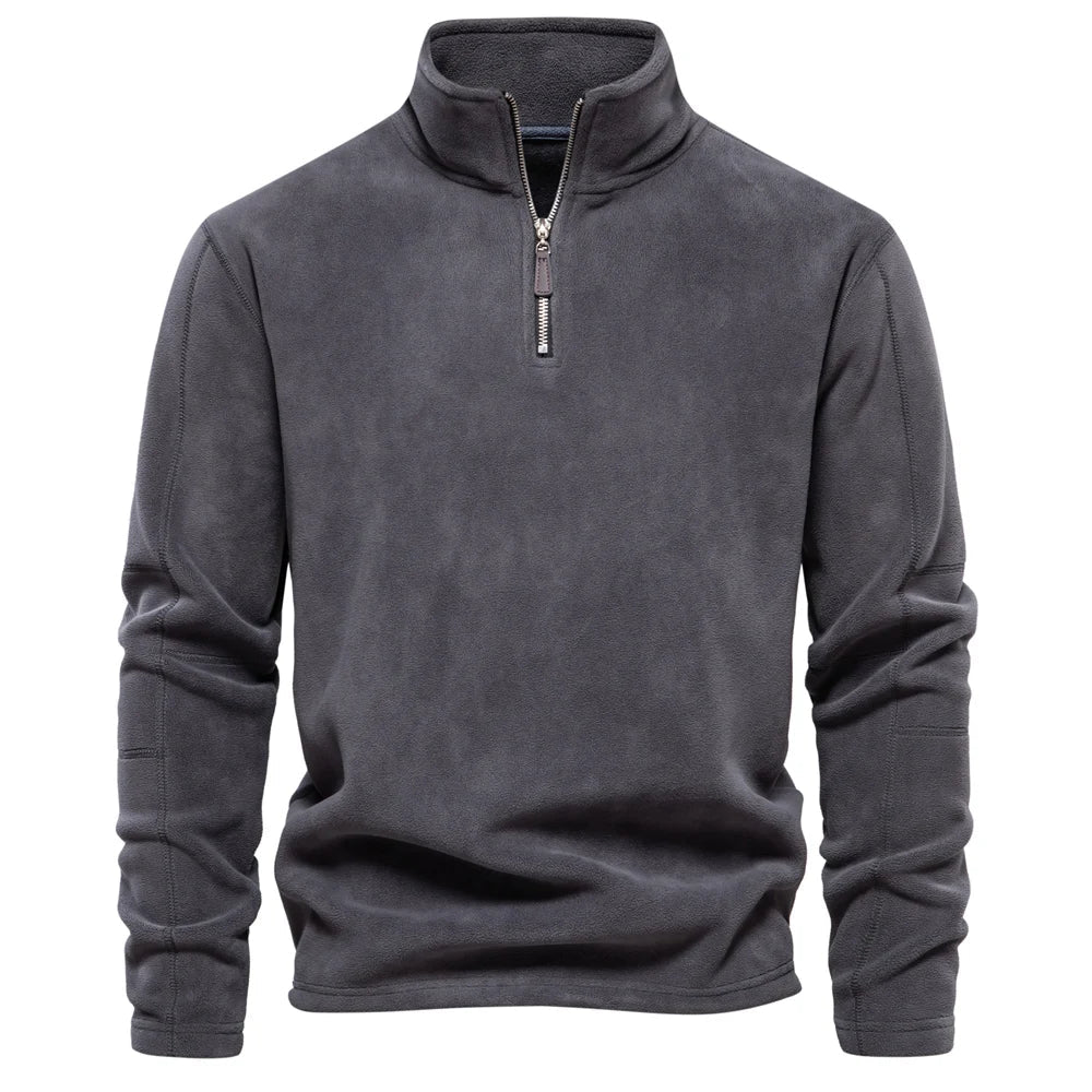 Konstantin® | Pull en polaire pour hommes à demi-fermeture éclair, chaud, hiver, sweat-shirt respirant
