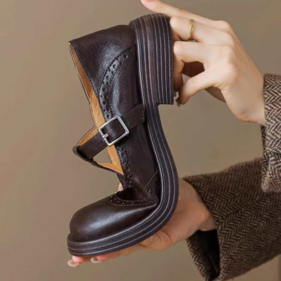Louisa® | Chaussures Mary Jane orthopédiques en cuir végan