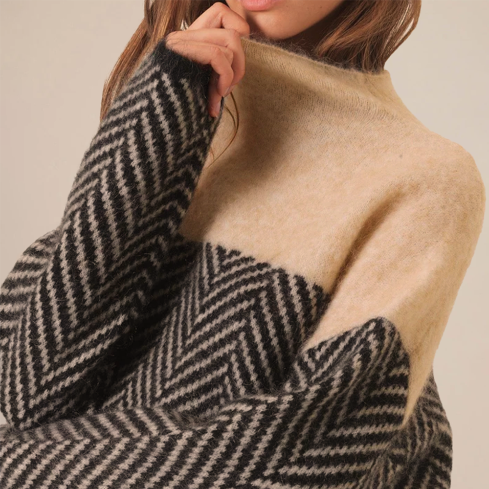 Adelie | Pull à col roulé premium en tricot fin