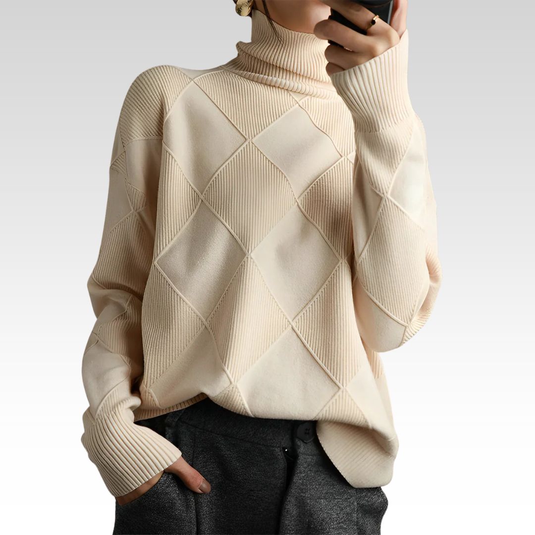Marcelle | Pull à col roulé en grosse maille