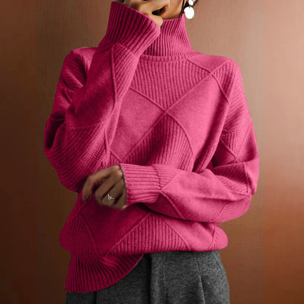 Marcelle | Pull à col roulé en grosse maille