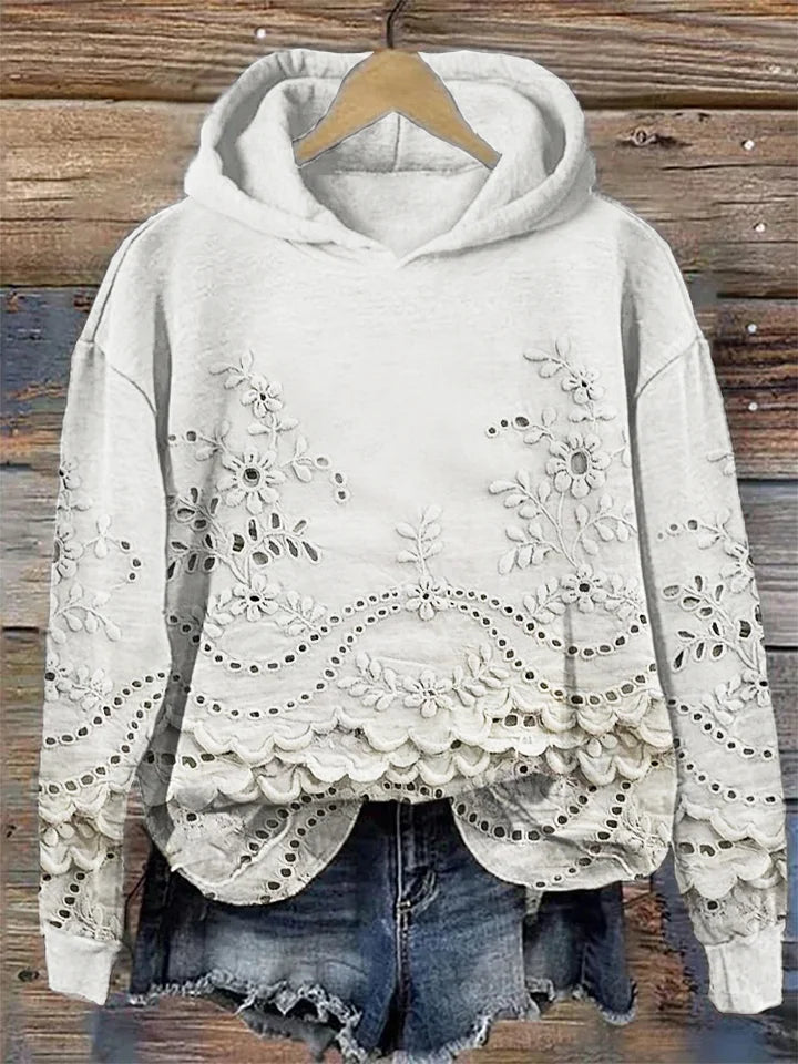 SASSY | Hoodie avec broderie florale