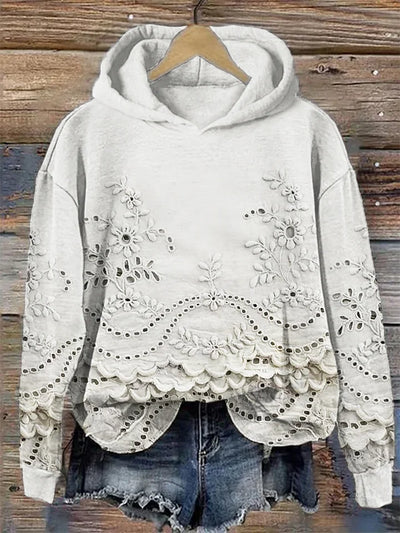 SASSY | Hoodie avec broderie florale