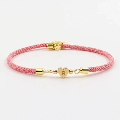 Ivanka® | Bracelets avec initiales en forme de cœur ajustables