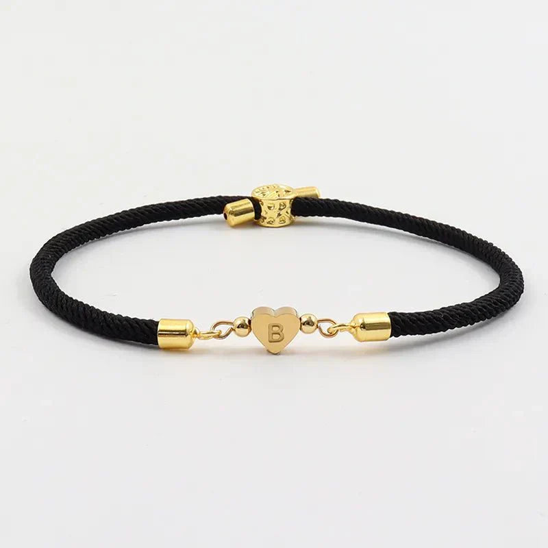 Ivanka® | Bracelets avec initiales en forme de cœur ajustables