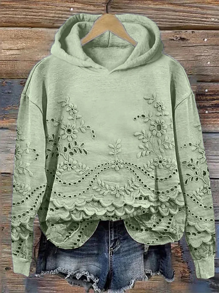 SASSY | Hoodie avec broderie florale