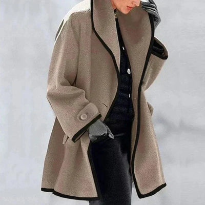 Melinda® | Manteau en laine avec finition contrastante
