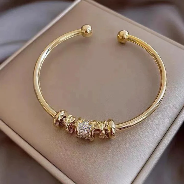 Mareike® | Bracelet Élégant en Zirconia Doré