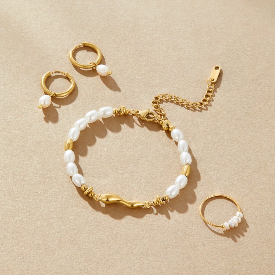 Elenora® | Bracelet en perles d'eau douce Lov