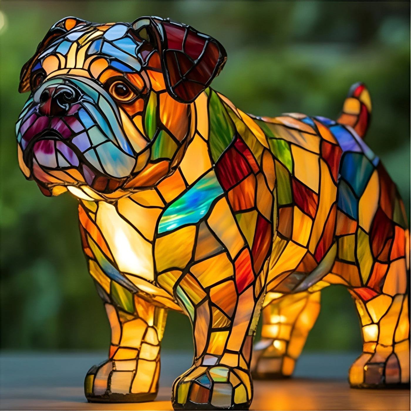 Vinzenz® | Lampe magique pour chien en verre coloré