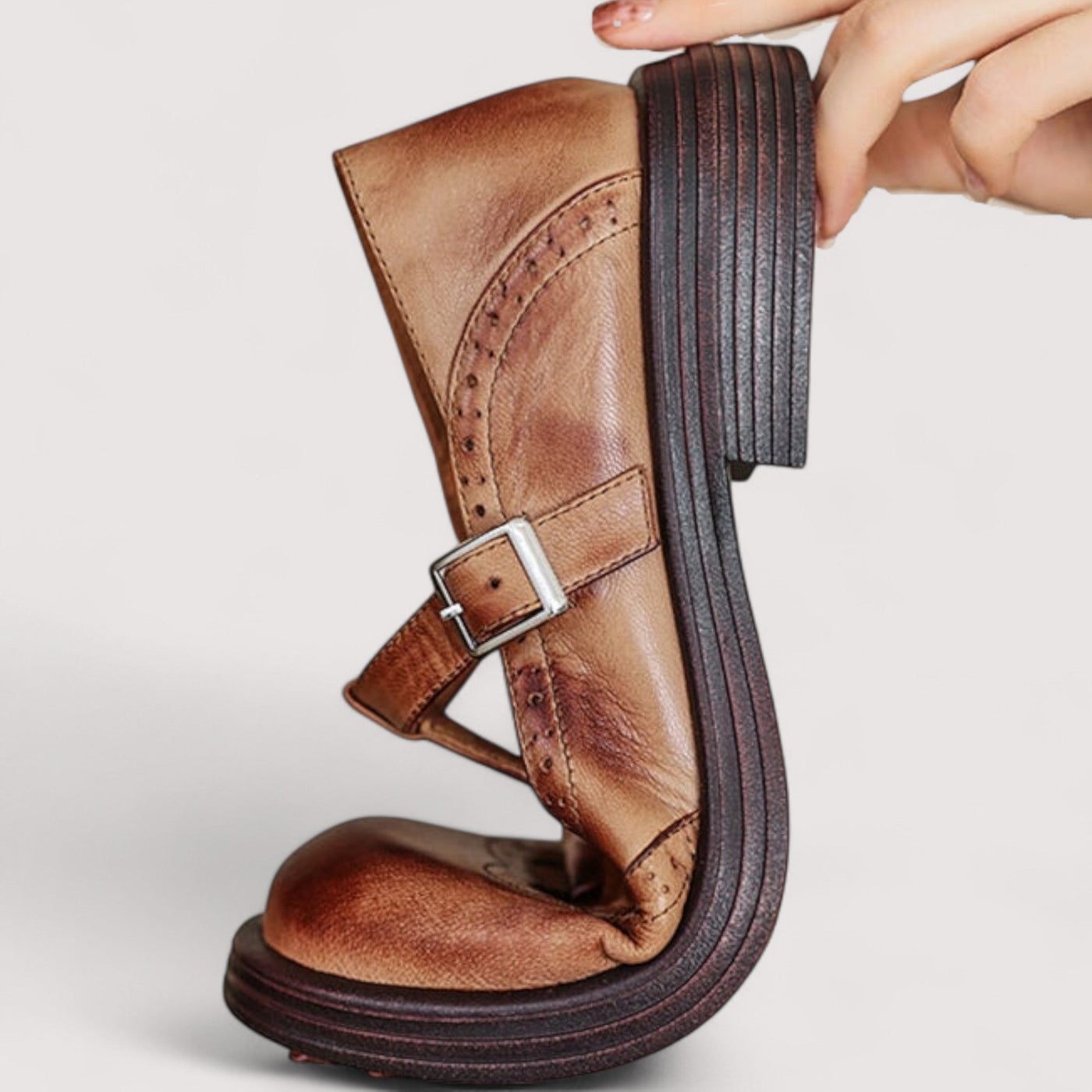 Lisa® | Chaussures Mary Jane orthopédiques en cuir végan