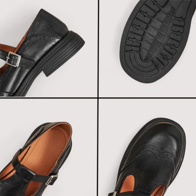 Lisa® | Chaussures Mary Jane orthopédiques en cuir végan