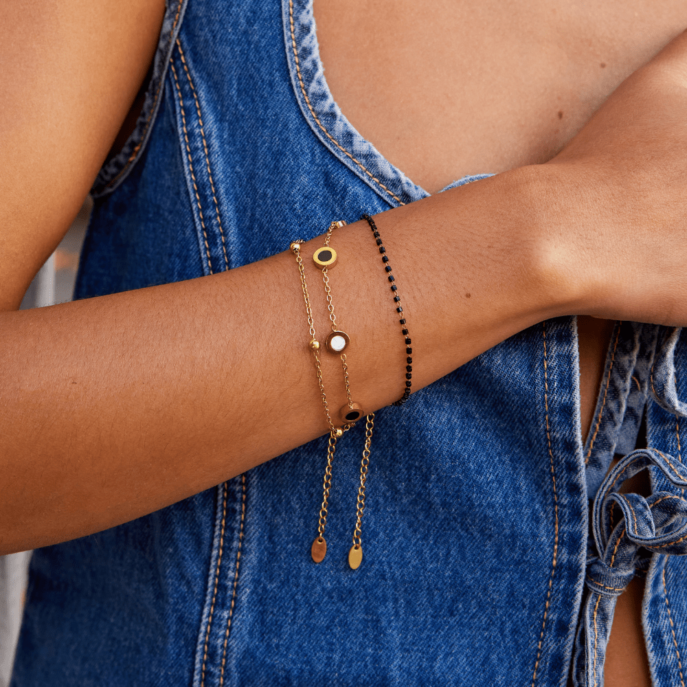 Clarina® | Bracelet en pierre blanche
