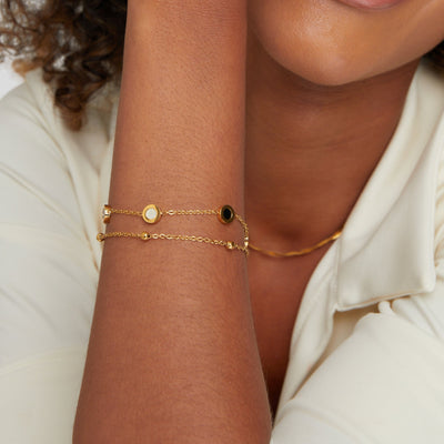 Clarina® | Bracelet en pierre blanche