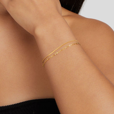 Sabrine® | Bracelet Empilé en Or