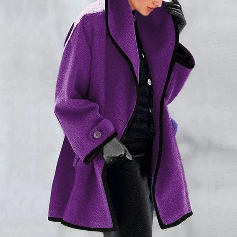 Melinda® | Manteau en laine avec finition contrastante