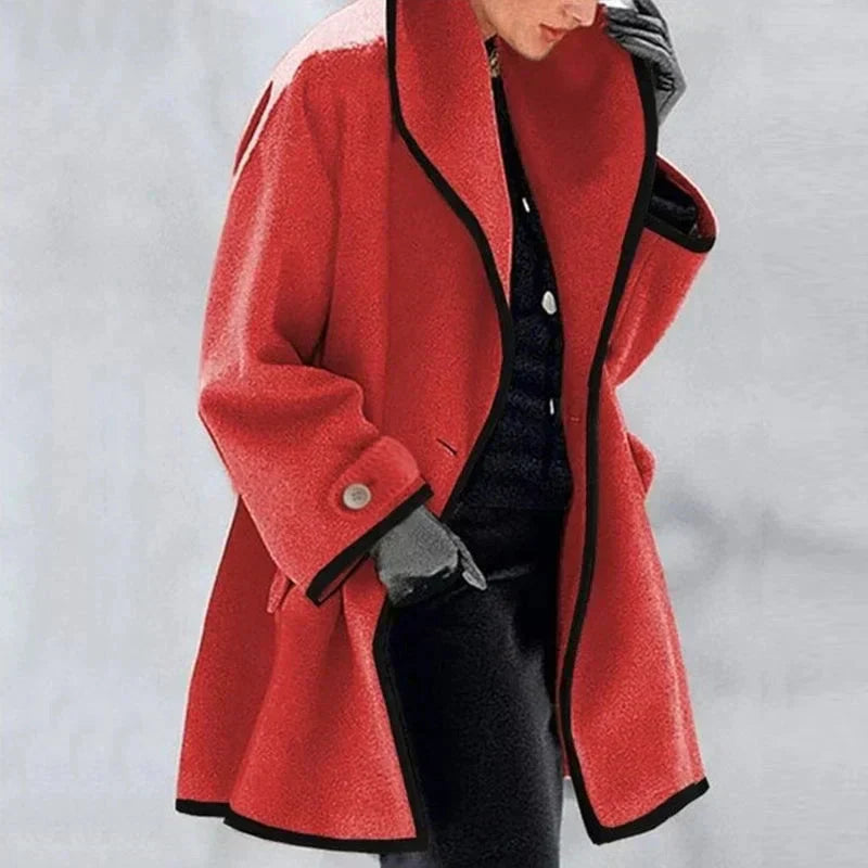 Melinda® | Manteau en laine avec finition contrastante