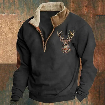 Christos – Pull avec détail de cerf